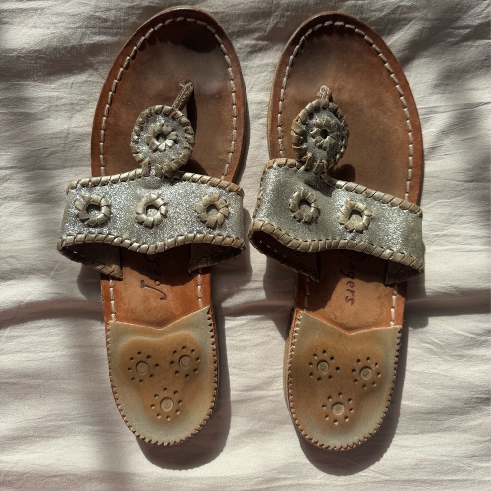 Silver Sparkle Jack Rogers